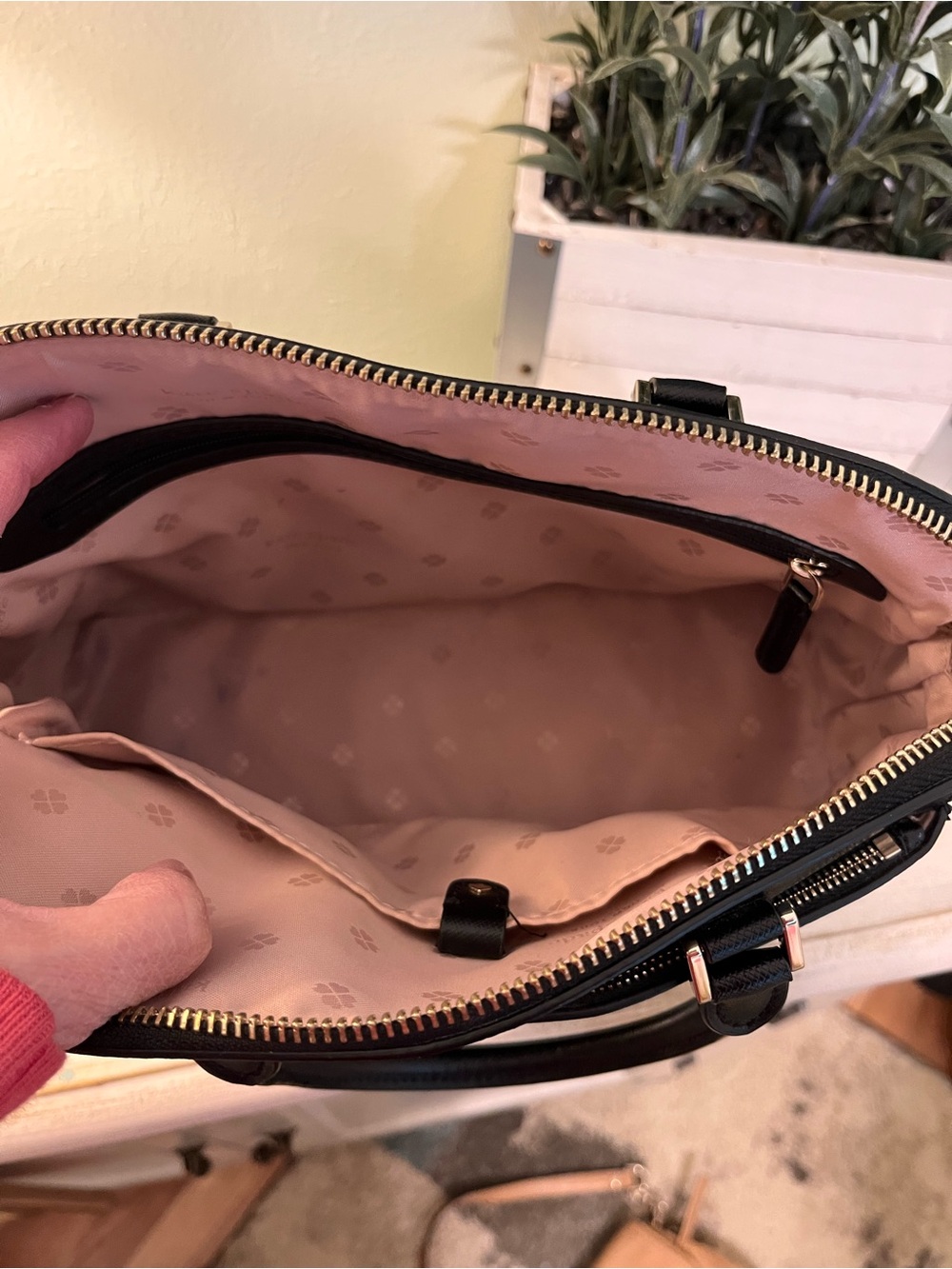 Kate Spade Louise Medium Done Satchel Black/Grey Colorblock EUC - Picture 8 of 11